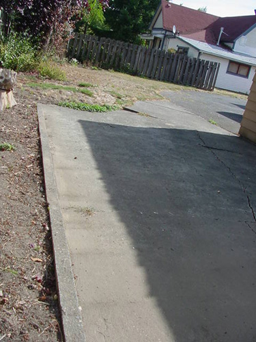backyard fence before