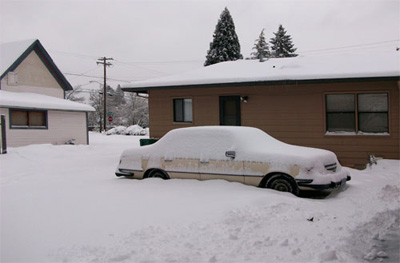 winter car after