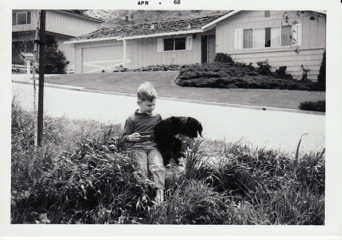 with our dog Pepper