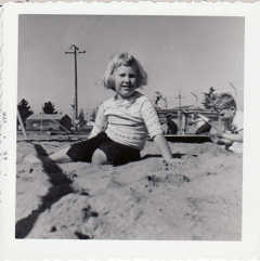 playing in the sand