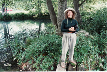 by the pond