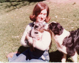 with puppy and saki